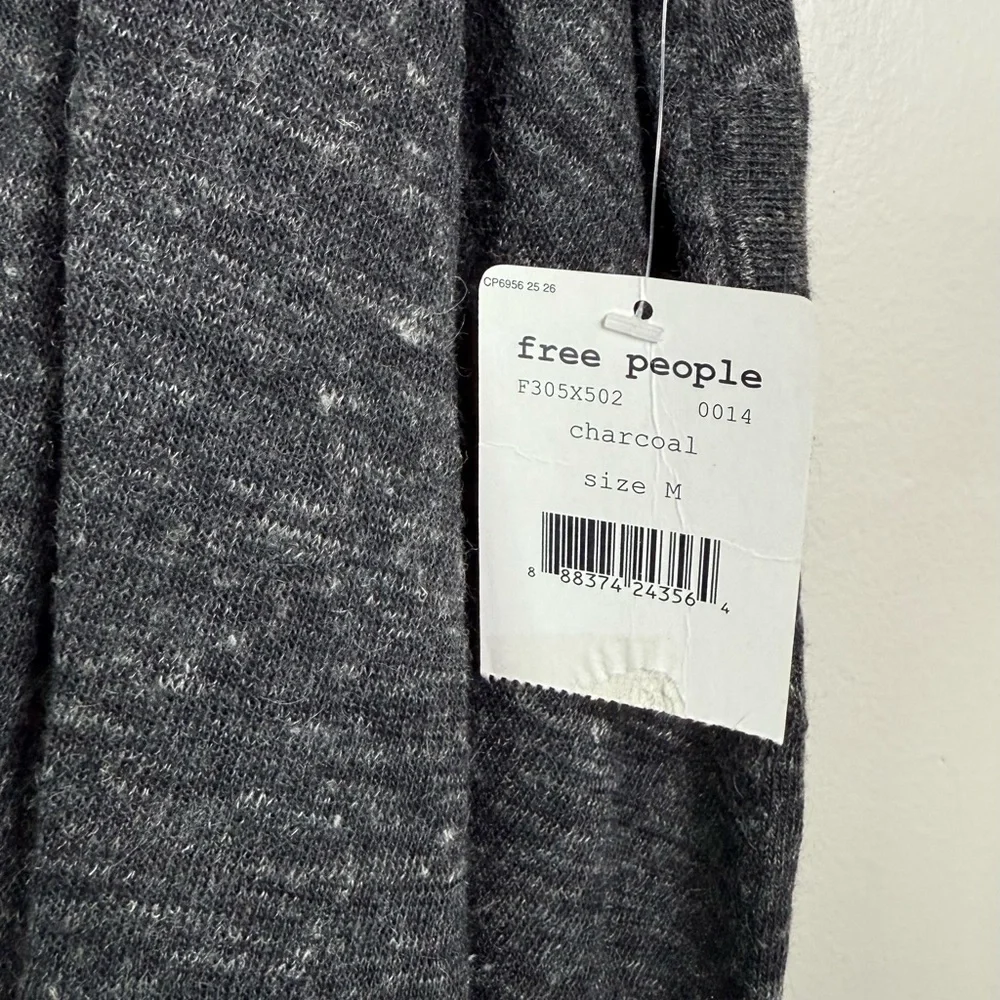 Free People Charcoal Sleeveless‎ Duster Cardigan - Medium - Hippie, Boho - Picture 6 of 7